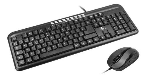 Kit Teclado Multimedia Español Y Mouse Xtech Xtk300s