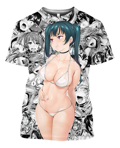 Camisa De Bikini Para Niñas Con Estampado Sexy De Anime Hent