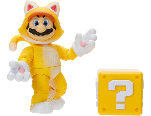 Figura De Acción De Cat Mario Y Bloque The Super Mario Bros