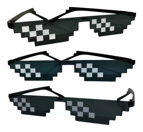 Combo Lentes Pixel Meme Thug Life X 5 Unidades