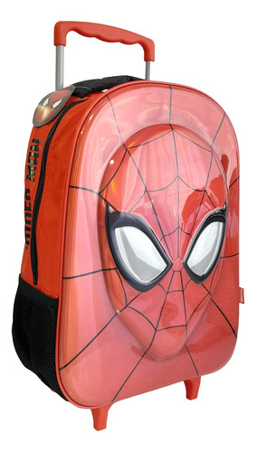 Mochila Escolar 16 Pulgadas, Con Carro Spiderman - 13018