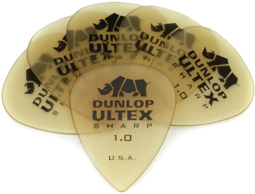 Pack De Picks Dunlop Ultex Sharp 1.0mm - 6 Púas P/ Guitarra