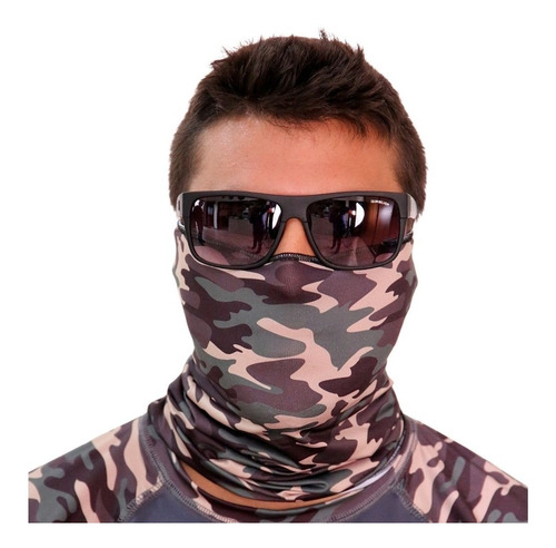 Imagem 2 de 6 de Buff Máscara Camuflada Florest Moto Pesca Ciclismo Uv50