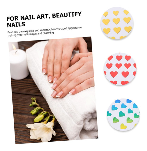 8 Hojas Pegatinas De Uñas De Corazón Calcomanías