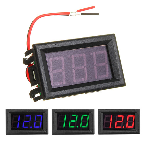 Voltimetro Panel 3 Digitos Display Verde 4.5v 30v Arduino