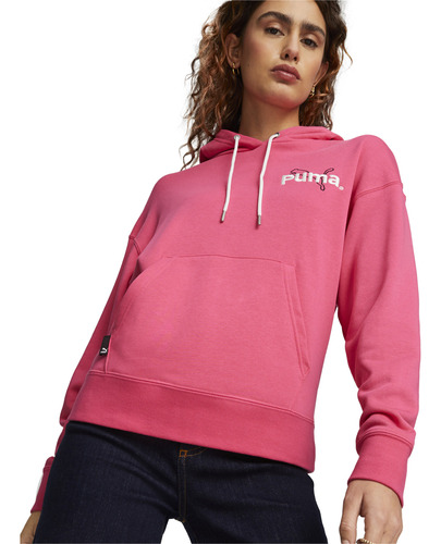 Buzo Puma Team Sportstyle Mujer Moda Rosa