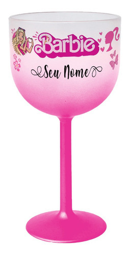 Taça Gin Degradê Personalizada 580ml - Barbie Cor Barbie 02