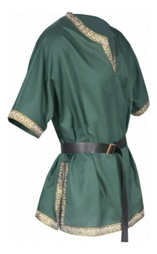Túnica Medieval Para Hombre, Disfraz Vikingo Renacentista, G