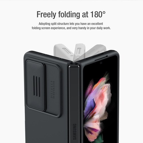 Imagen 5 de 8 de Samsung Galaxy Z Fold 4 5g Carcasa Camshield Nillkin Silky