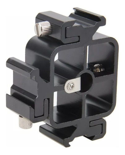 Zapata Bracket Triple 3 En 1 Soporte Para Flash Luz Led
