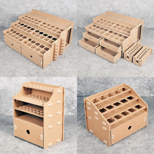 Organizador De Pintura Modelo De Madera Organizador,