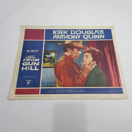 Antiguo Afiche Kirk Douglas Cine Anthony Quinn Mag 61366