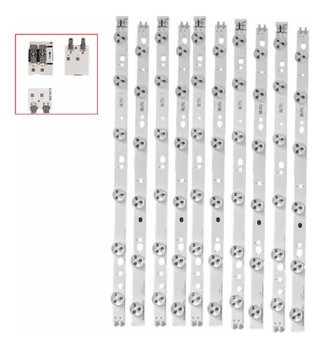 Kit 10 Barras De Leds Un40fh5003g Un40fh5003 Original Novo