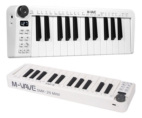 Controlador De Teclado Midi M-vave Smk-25mini Portátil780mah