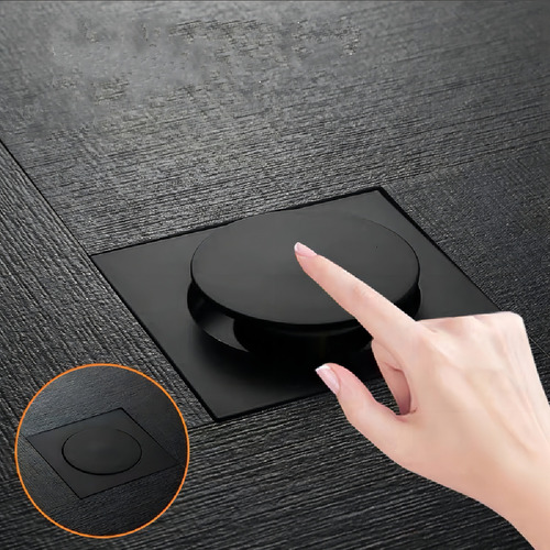 Ralo Inteligente Para Piso 10 Cm X 10 Cm - Tipo Click Preto Nitro Metais