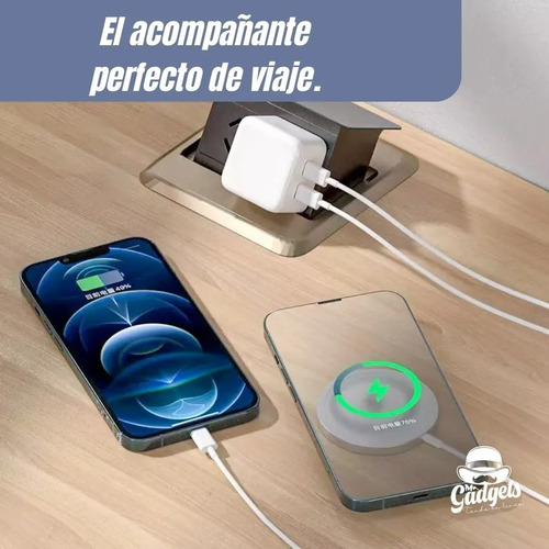 Imagen 4 de 6 de Kit Adaptador De Corriente 35w 2 Puertos, Magsafe Lightning