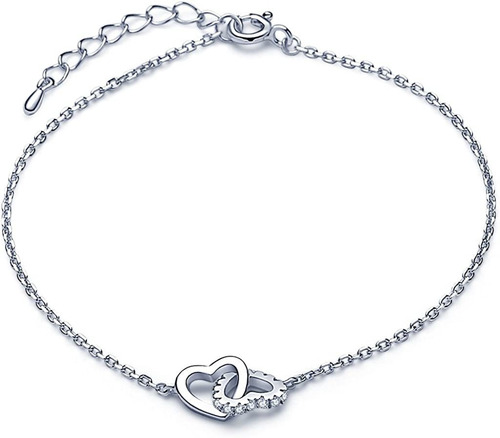 Infinite U - Pulsera Clásica De Plata De Ley 925 Con Circoni