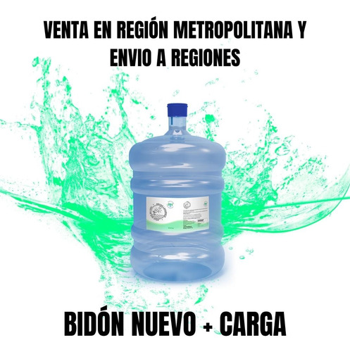 Bidón Nuevo 20 Litros Agua Alcalina