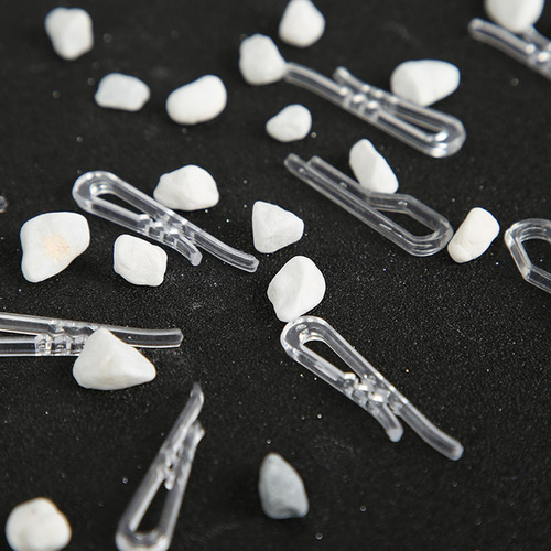 200 Pinzas De Cocodrilo De Plástico Diente Cuadrado 40mm