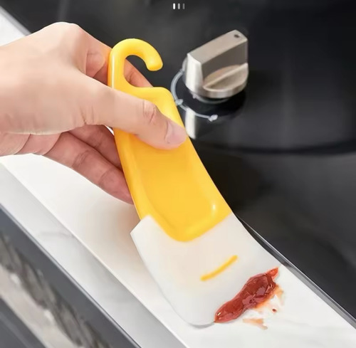 Set De 3pz Espatula De Silicon Raspador Para Cocina Amarillo