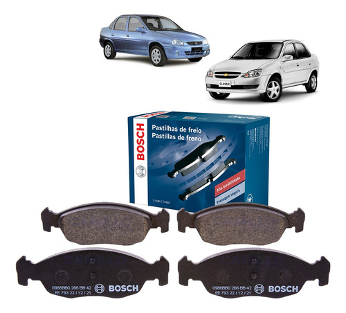 Pastilha De Freio Corsa Sedan 1.0 Mpfi 00-05 Dianteira Bosch