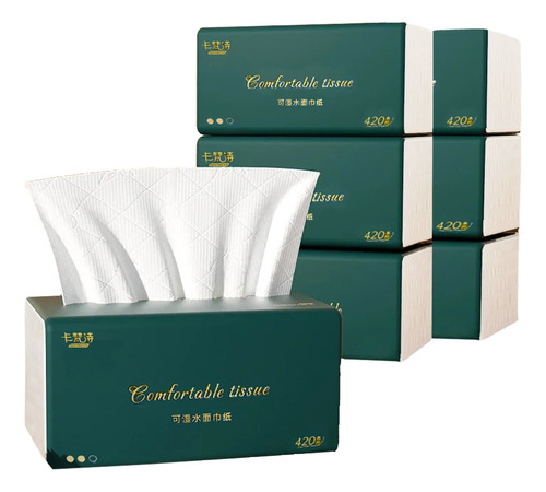 Pack 6 Pañuelos Desechables Confortable Ultra Suaves 4 Hojas