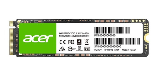 Ssd Acer Fa100 Nvme, 512gb, Pci Express 3.0, M.2