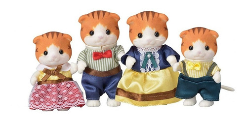 Calico Critters Sylvanian Families Maple Cat Family