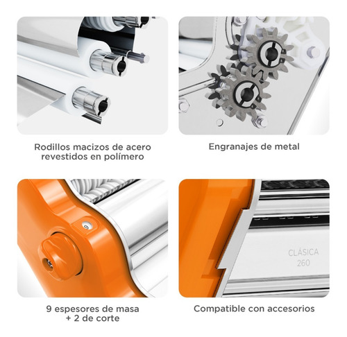 Imagen 4 de 9 de Pastalinda Máquina Clásica 260 Naranja