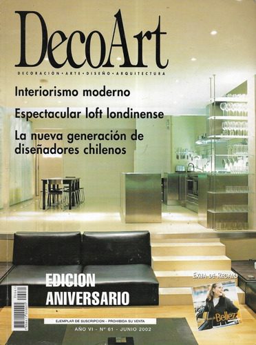 Revista Decoart N° 61 / Junio 2002 / Diseñadores Chilenos