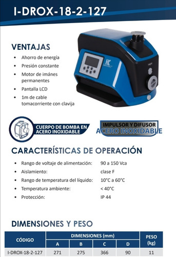 Presurizador Bomba A Presion Constante Hidrocontrol Inox 1hp