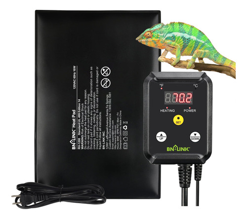 Almohadilla Térmica Para Reptiles De 8 X12 Con Termostato D