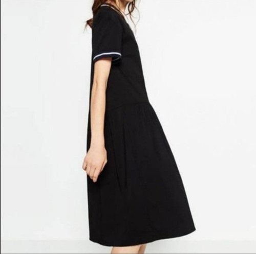 Vestido Zara Negro Vintage Talla S Completo M.