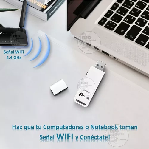 Adaptador Antena Wifi Usb Tp-link Pc Escritorio 300 Mbps
