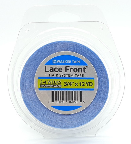 Fita Rolo Adesivo Lace Front Azul 12 Metros X 1,9cm