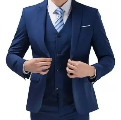 Terno Slim Masculino Completo (paleto+calça+colete)