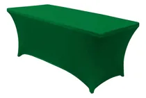 Comprar Mantel De Poliéster Elástico Verde Para Mesa Rectangular
