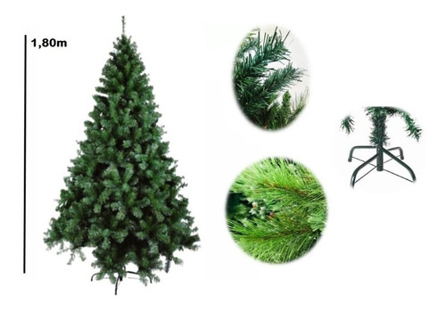 Árvore De Natal Pinheiro Imperial 1,80m 664 Galhos A0418g Cor Verde