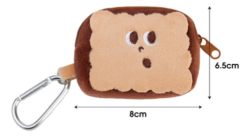 Bolsa De Moedas De Biscoito De Chocolate Com Pingente De Pel