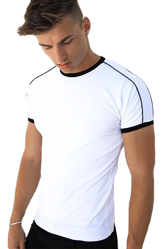 Imagen 4 de 9 de Remeras Entalladas De Importacion Slim Fit Hombre A12