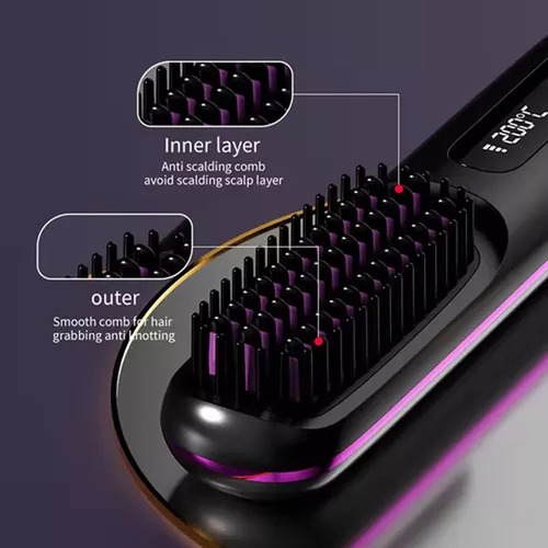 Alisador De Cabelo, Portátil, Recarregável Por Usb