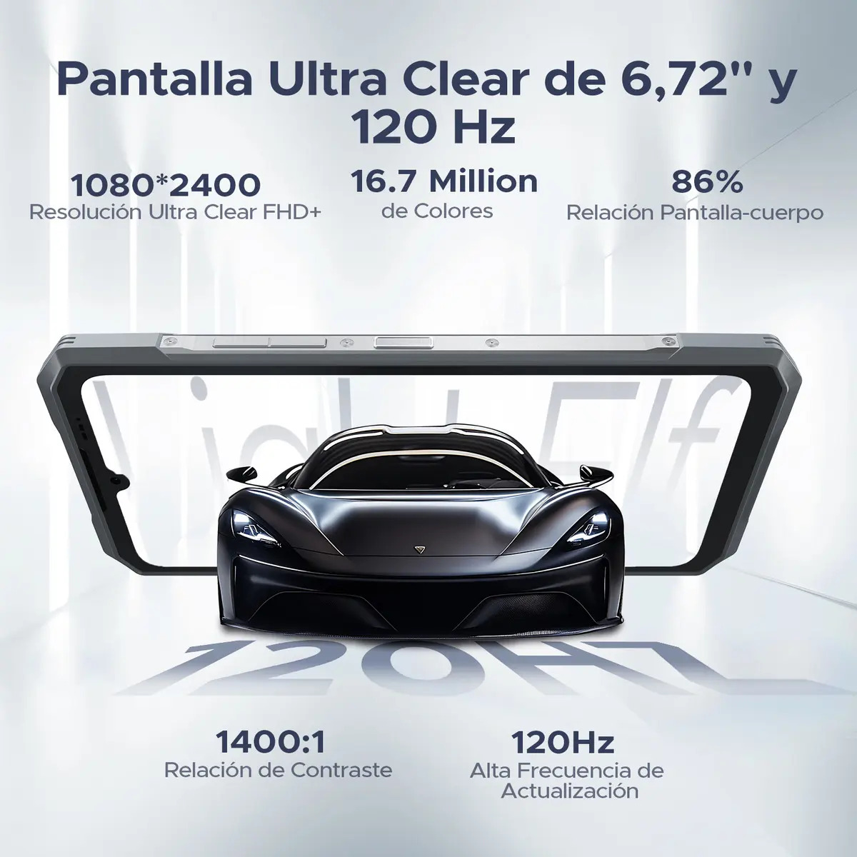 Celulares DOOGEE BladeGT Ultra Celular 5G Smartphone resistente 36GB RAM＋512GB ROM Dual Sim 6.72 pulgadas FHD+120Hz 5500 mAh Batería 100 MP Cámara NFC/WiFi6
