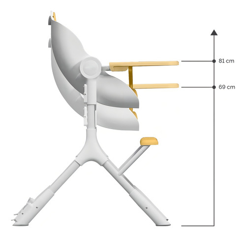 Silla Periquera Bebé Oribel Cocoon Z Elegante Y Reclinable Amarillo