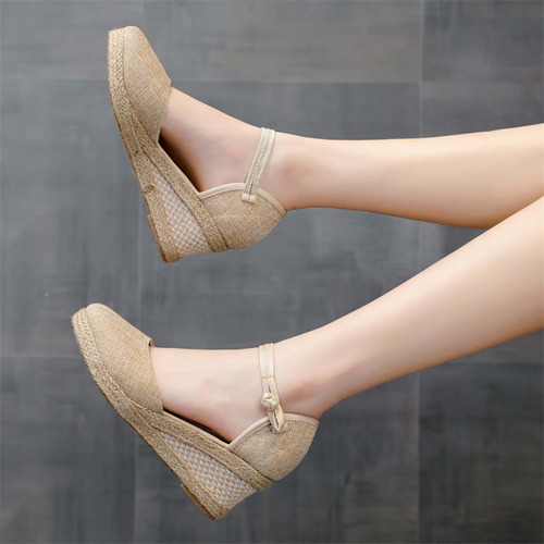 Sandalias Suaves Con Cuña, Cómodas, Informales, Con Platafor