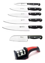 Comprar Set  Cuchillos Arbolito Boker 6  Piezas + Afialdor Magnum 