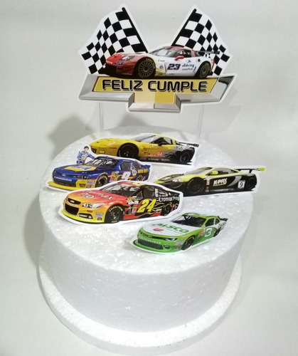 Cake Topper Adorno Para Torta Autos Carrera Chevrolet