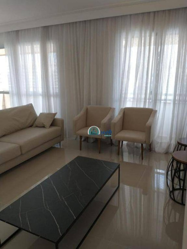 Apartamento Mobiliado Com 3 Dormitórios À Venda, 128 M² Por R$ 899.000 - Centro - Santo André/sp - Ap5811