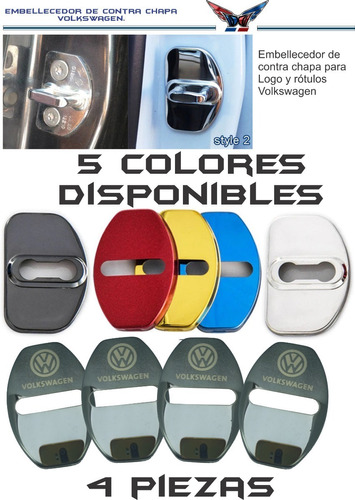 Embellecedores De Contra Chapa  Volkswagen  4piezas Dorado