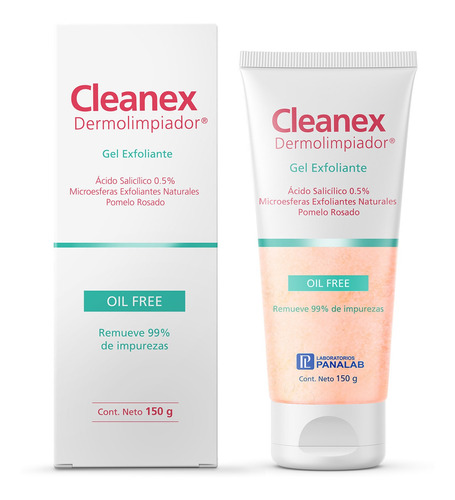 Gel Dermolimpiador Exfoliante Cleanex Oil Free 150 Cleanex