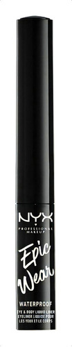 Delineador Líquido Nyx Epic Wear Impermeable Larga Duración Efecto Metálico Color Black